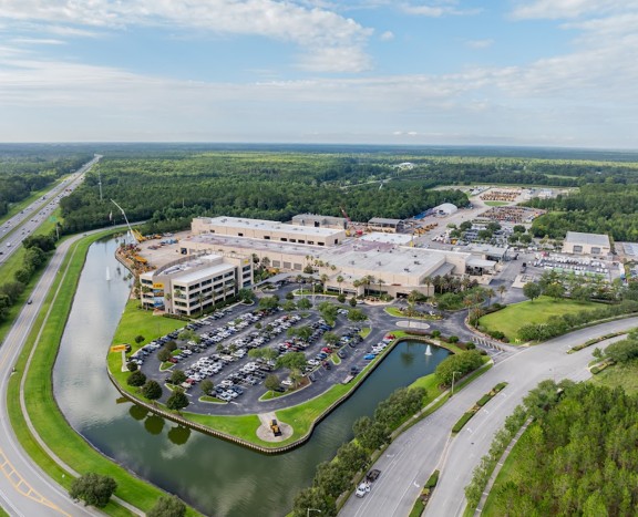 aerial image of business area